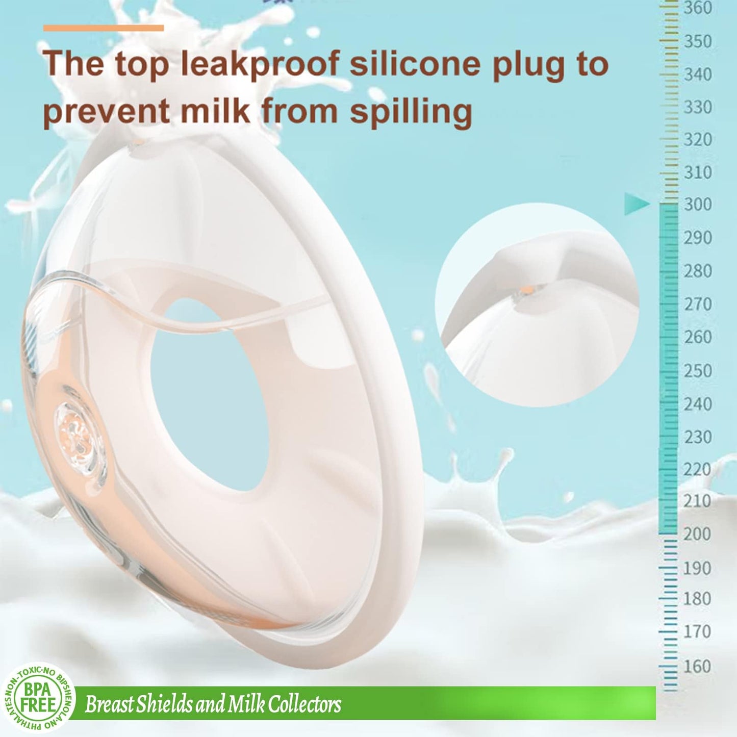 Bliblo - Cáscaras de pecho para dolor en el pezón y la lactancia, taza de lactancia (4 paquetes), ahorro de leche, no más leche desperdiciada o almohadillas para orejas de mama desechables, sin PBA