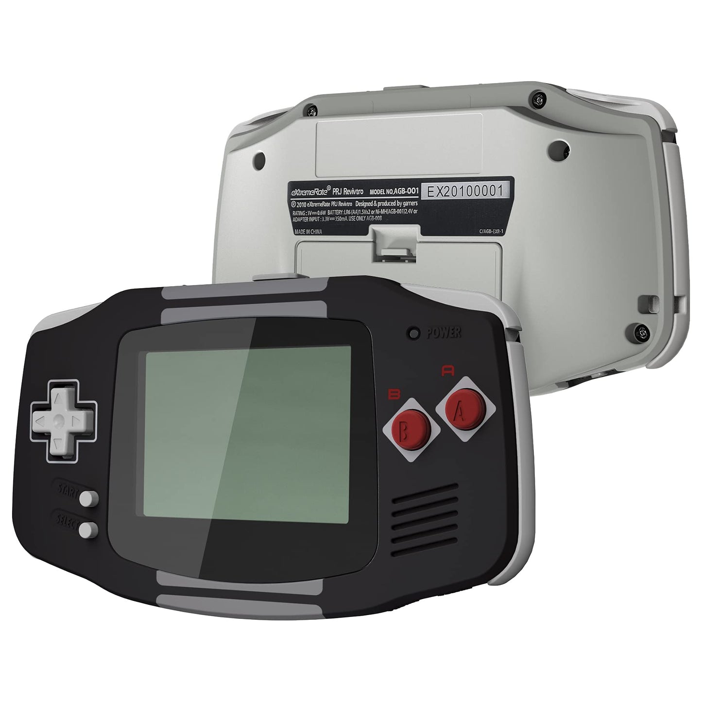 eXtremeRate IPS Ready Upgraded Carcasa para Gameboy Advance Funda Protector Placa Cubierta con Botones para GBA-Compatible con IPS & LCD Estándar-NO Incluye Consola & Pantalla IPS(Clásicos NES)