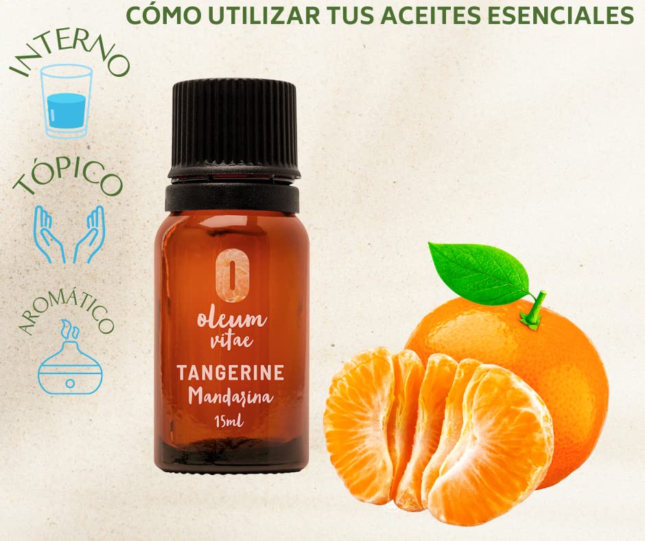 Aceite Esencial OLEUM VITAE Mandarina 100% Puro Orgánico Certificado USDA 15ml