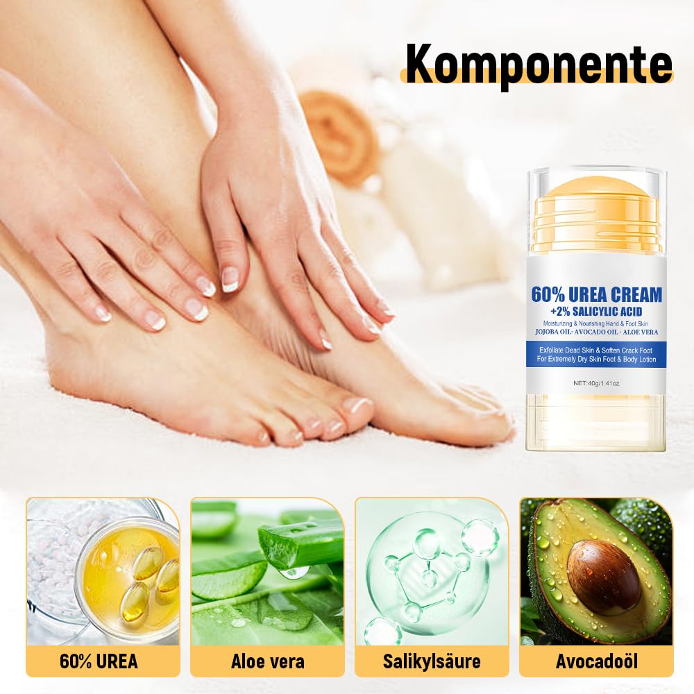 Crema Hidratante para Pies, Repara e Hidrata los Pies Secos y Agrietados, Exfoliating Moisturizing Foot Ointment, 40 ml (3)