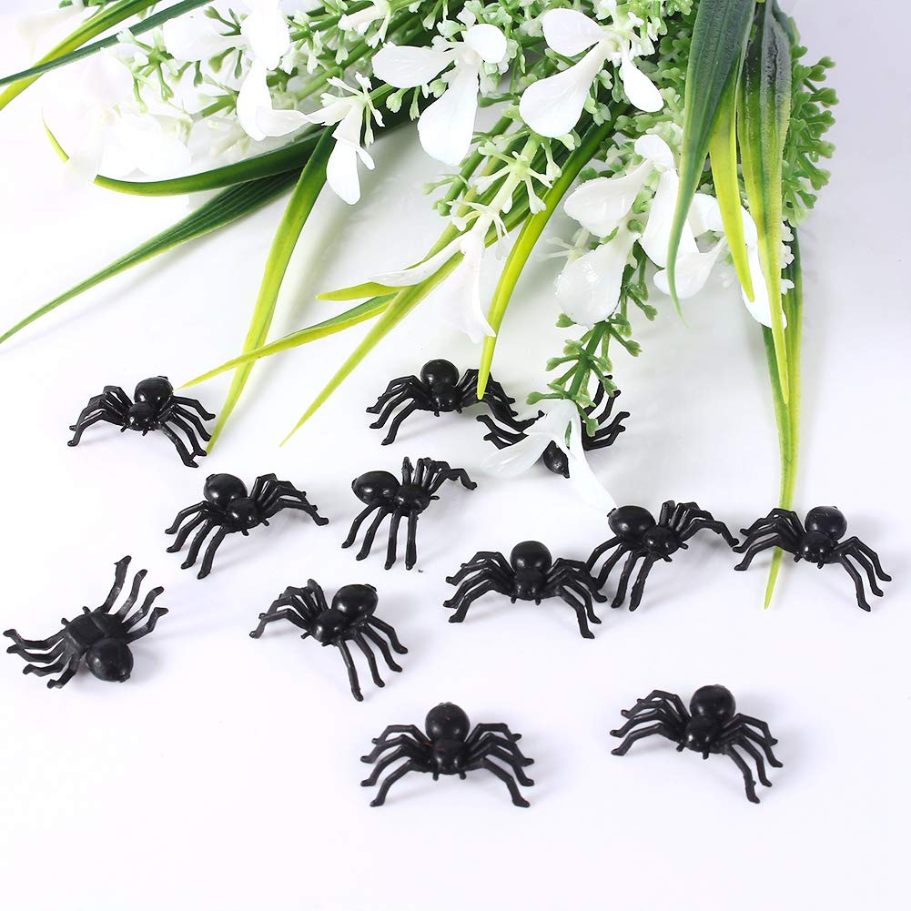 Insectos de Juguete Araña Gigante Halloween 50pcs 2cm para Fiestas Decorativas