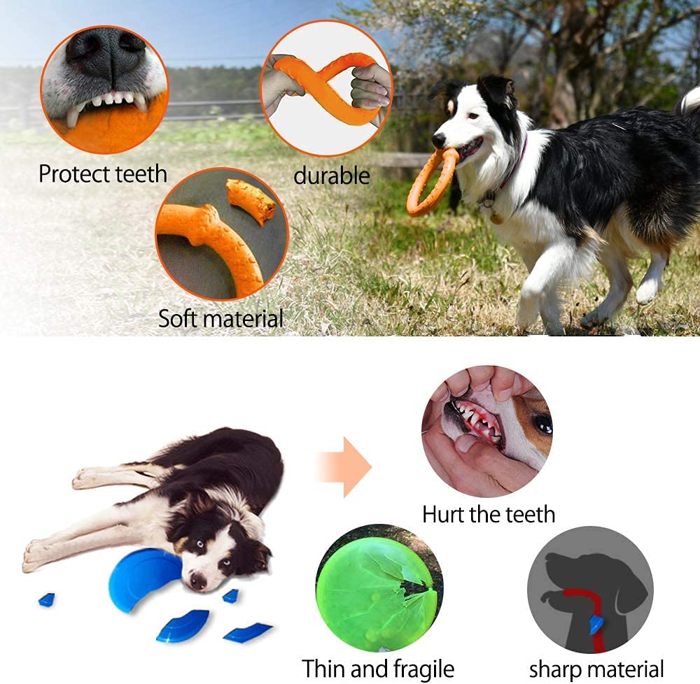 Juguetes para Perros LaRoo Naranja Flotantes para Masticadores Agresivos