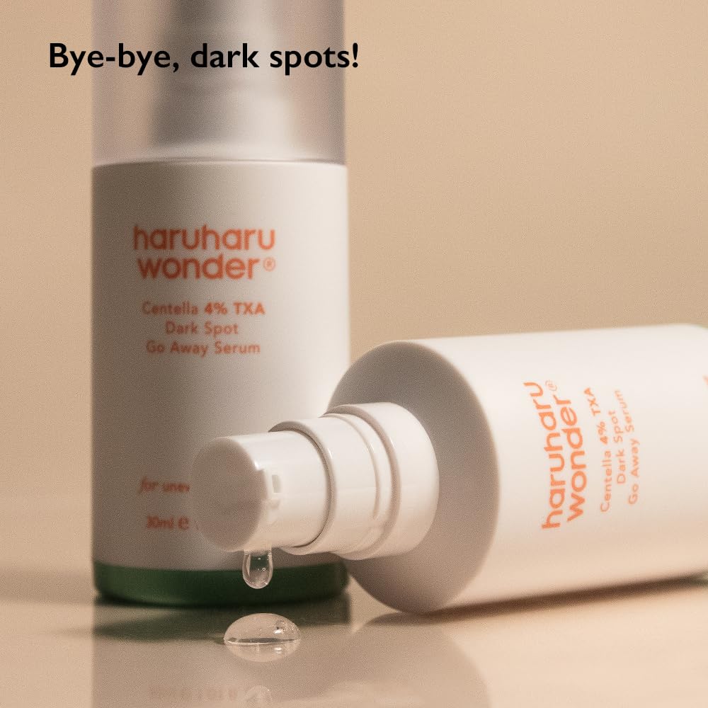 HARUHARU- El potente ácido tranexámico al 4% y la n.Pearina rica en antioxidantes disminuyen las manchas oscuras existentes y evitan que se formen otras nuevas en lo profundo de la piel.