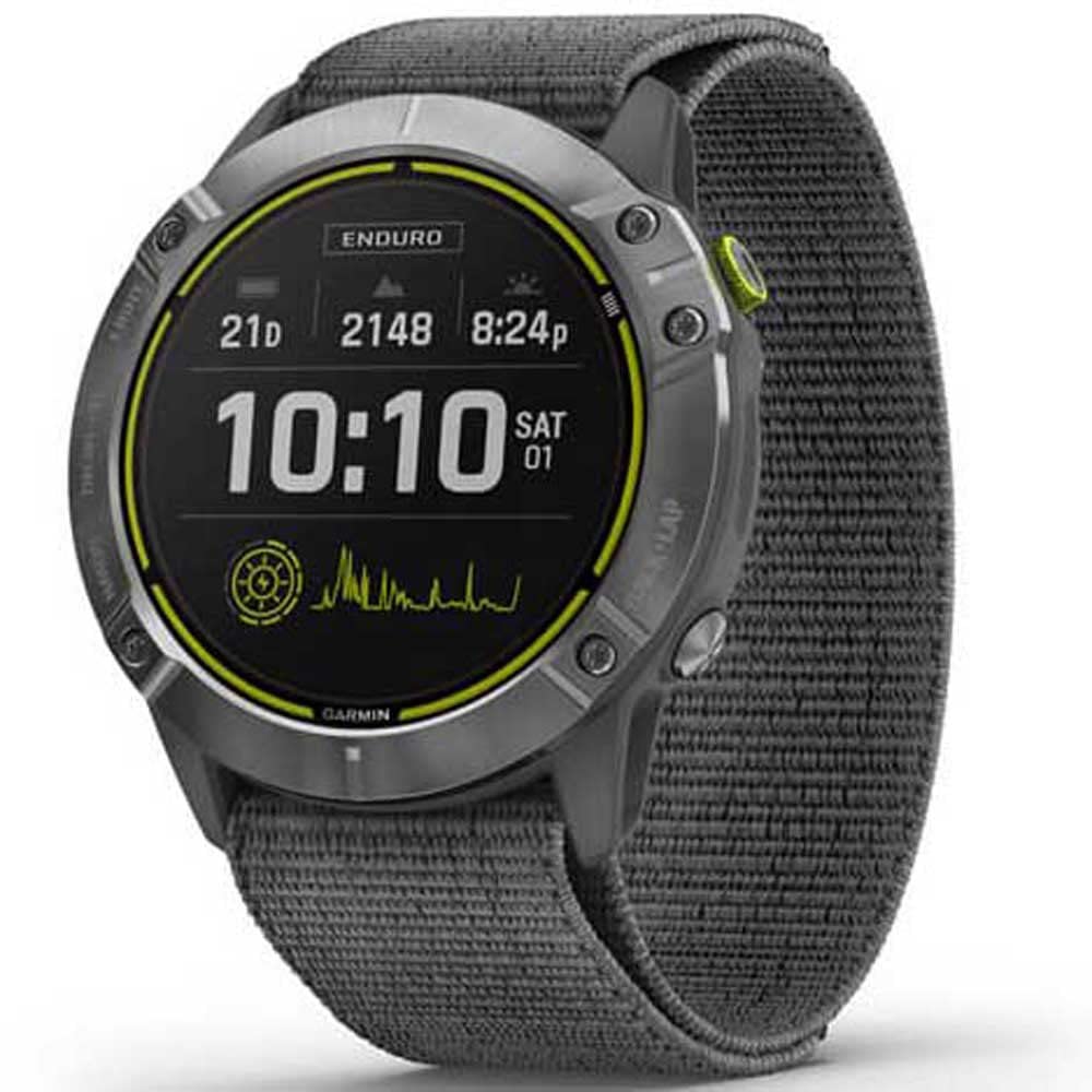 Garmin, Enduro Acero con Banda Nailon Gris