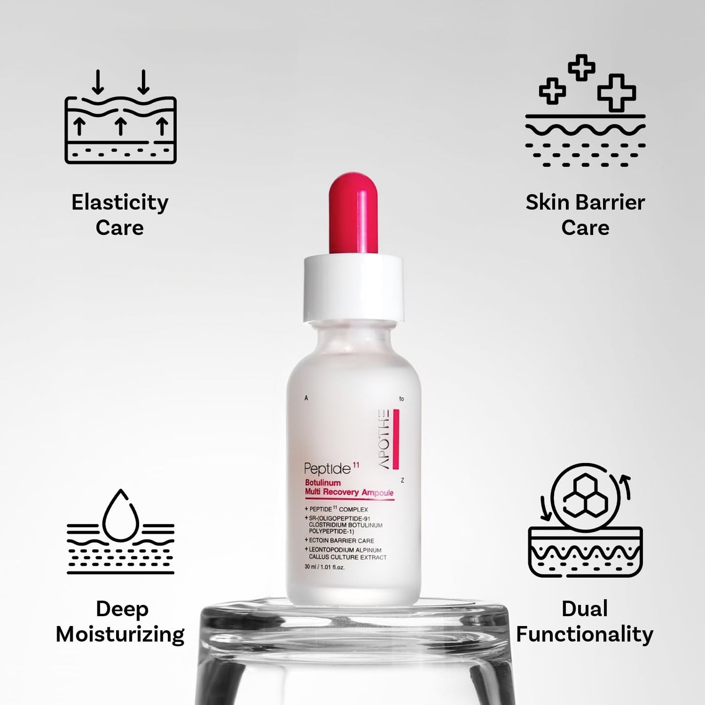 APOTHE Ampolla de recuperación múltiple con péptido 11 Botulinum, 30 ml (1,01 fl.oz.)