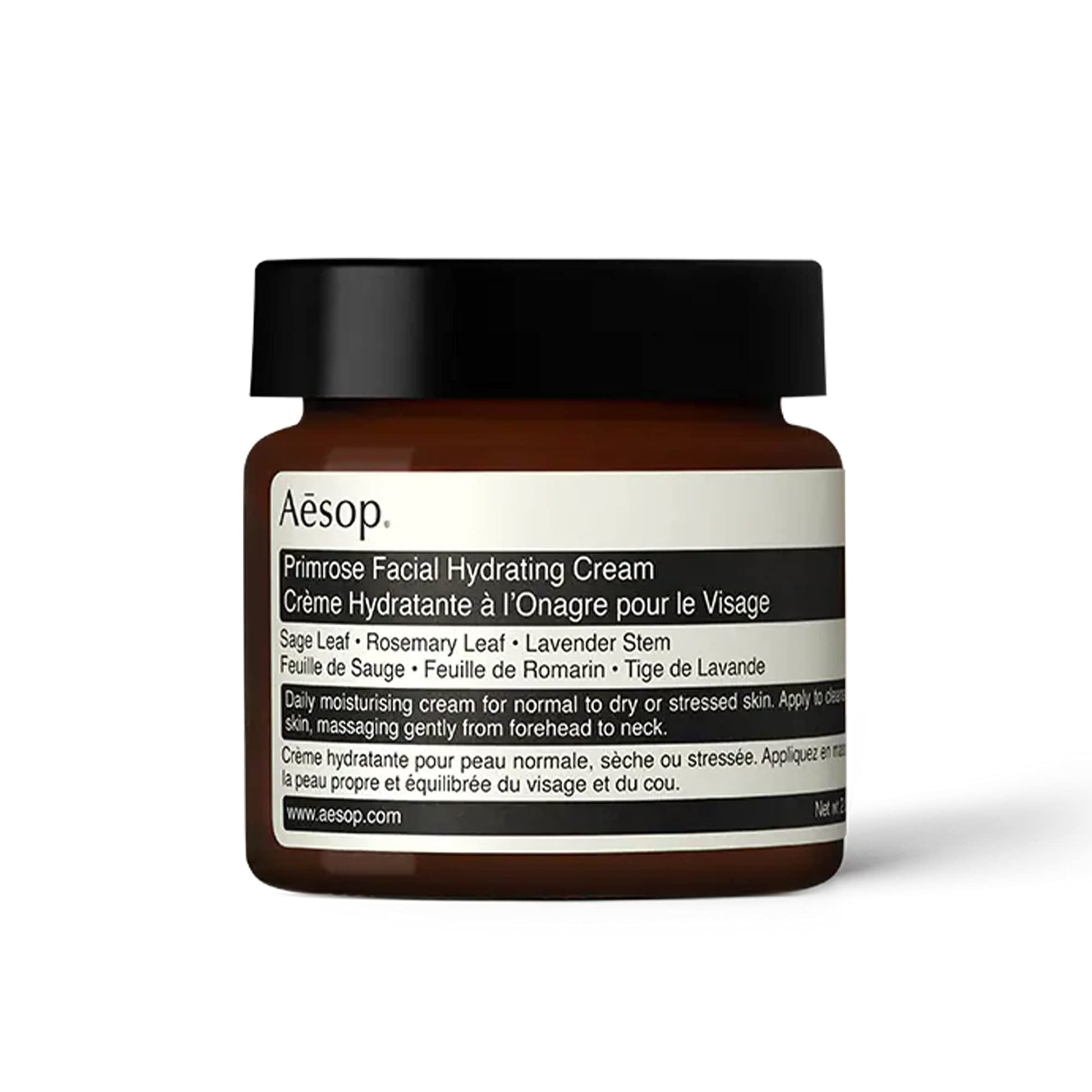 Crema hidratante facial Aesop Primrose, 59.14ml - Ideal para piel seca y deshidratada