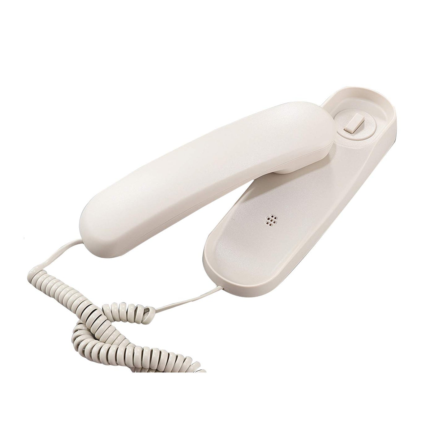 Teléfono de pared con cable blanco, TelPal pequeño teléfono de pared analógico para personas mayores, teléfonos de línea fija de un solo hilo, sin necesidad de alimentación AC o batería