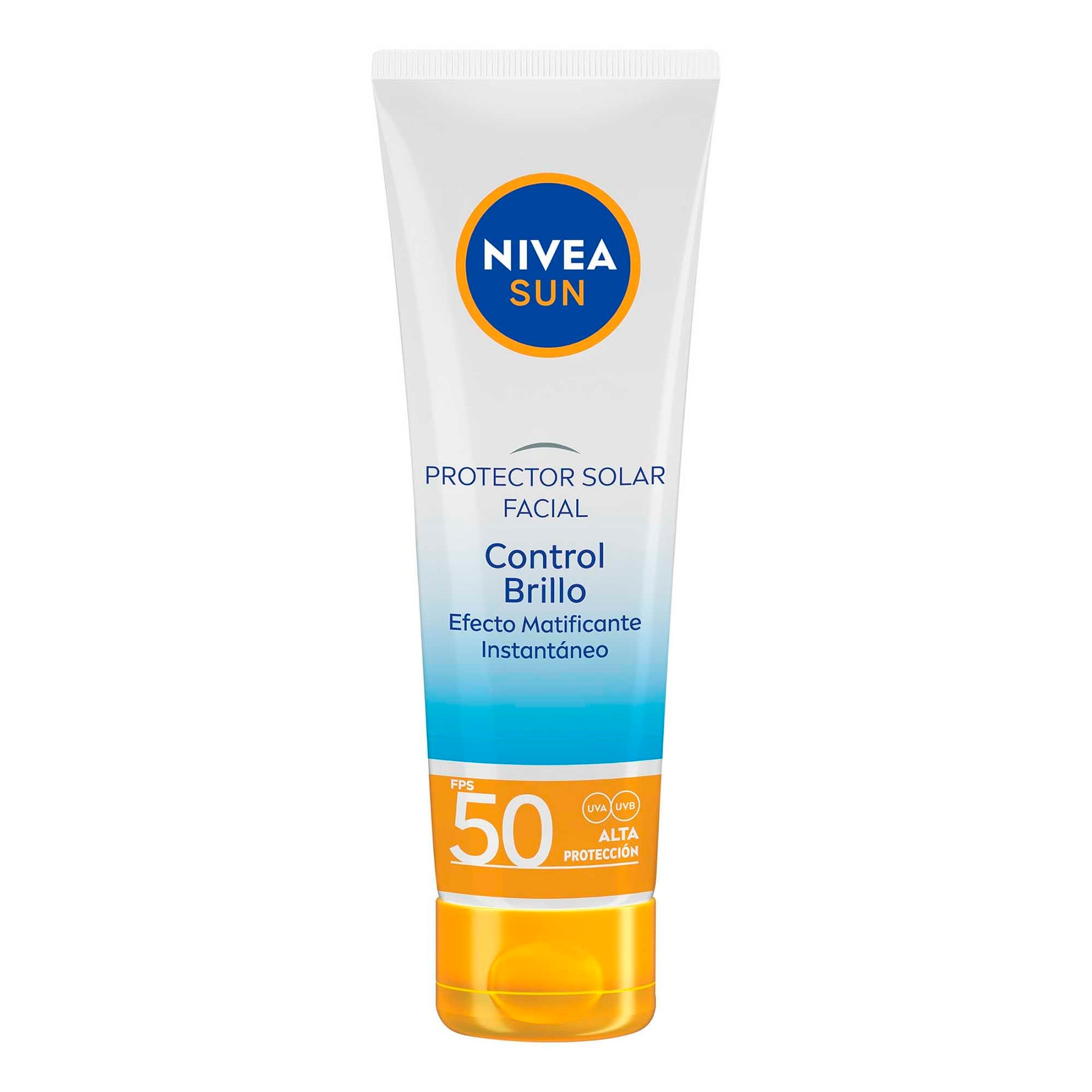 NIVEA SUN Protector Solar Facial Control De Brillo (50 ml), con Efecto Matificante de Larga Duración, Bloqueador solar FPS 50+, no Grasoso para Todo Tipo de Piel