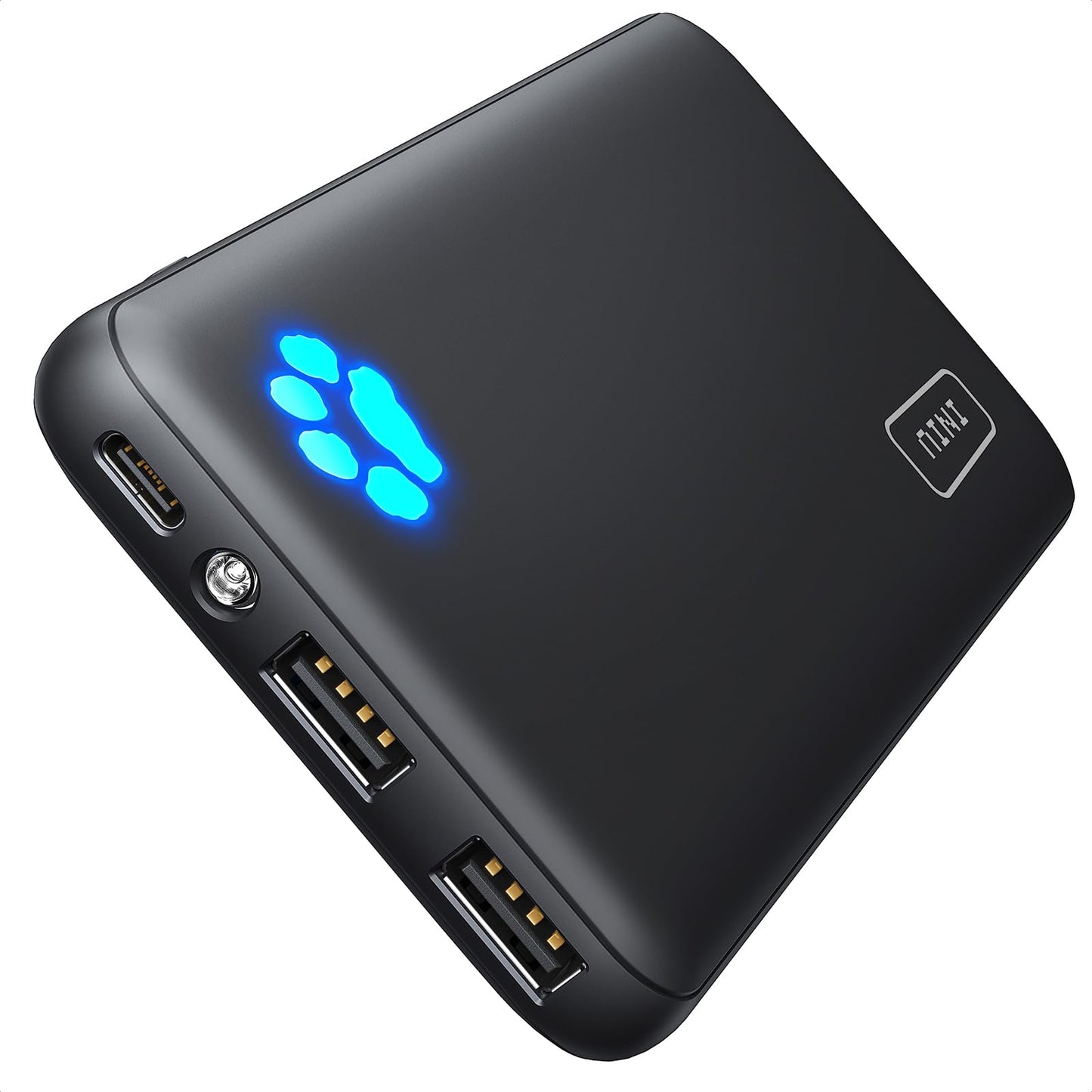 INIU Power Bank, USB C más Delgado 10000mAh Bateria Portatil, Triple 3A de Alta Velocidad Pila Portatil de Linterna Compatible con iPhone 16 15 14 13 12 11 Pro Samsung S21 S20 Xiaomi Google LG iPad