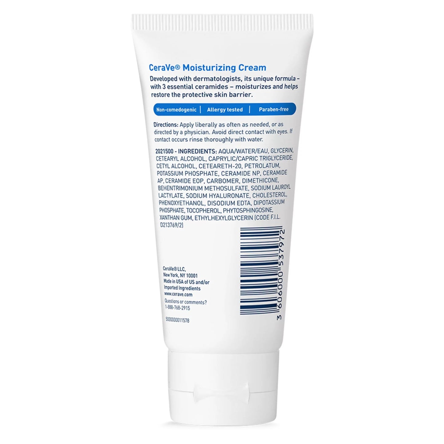 CeraVe Moisturizers, Moisturizing Cream, 1.89 Ounce