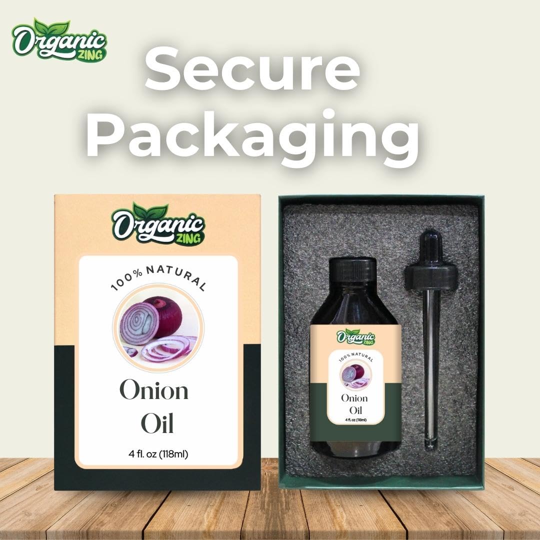 Organic Zing Onion (Allium cepa) Oil | Pure & Natural Oil for Haircare & Skincare - 118ml/3.99fl oz