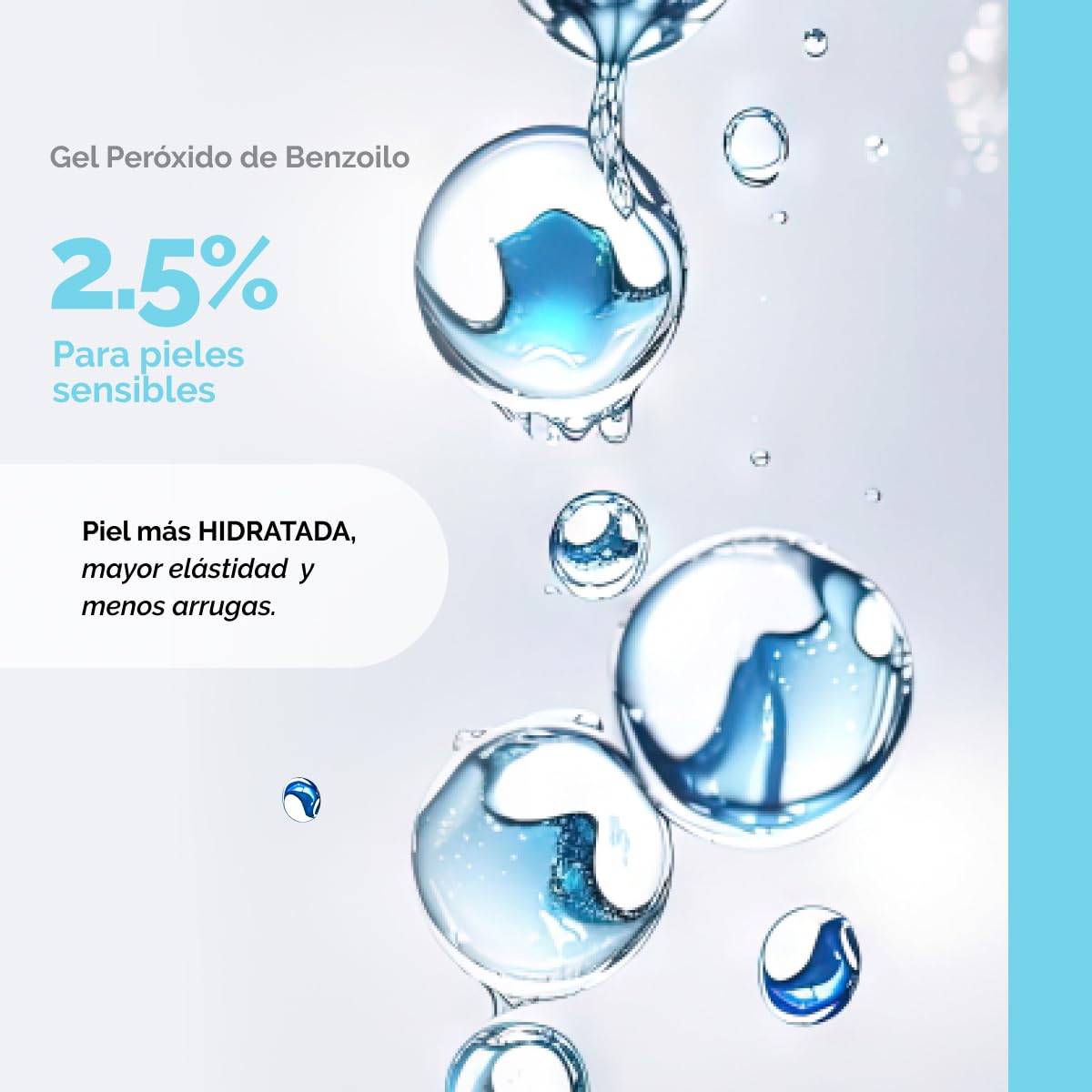 BPO LLEN Gel Limpiador Facial Anti-Acné con Peróxido de Benzoilo | Tratamiento Anti-Imperfecciones | Antiseborreico y Antiséptico | Indicado para Combatir el Acné Leve o Moderado | 60 ml (Peróxido de Benzoilo 2,5%)