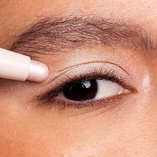 Palladio Barra de sombra de ojos impermeable con esponja mezcladora, aplicación duradera y sin esfuerzo, Pearl Shimmer