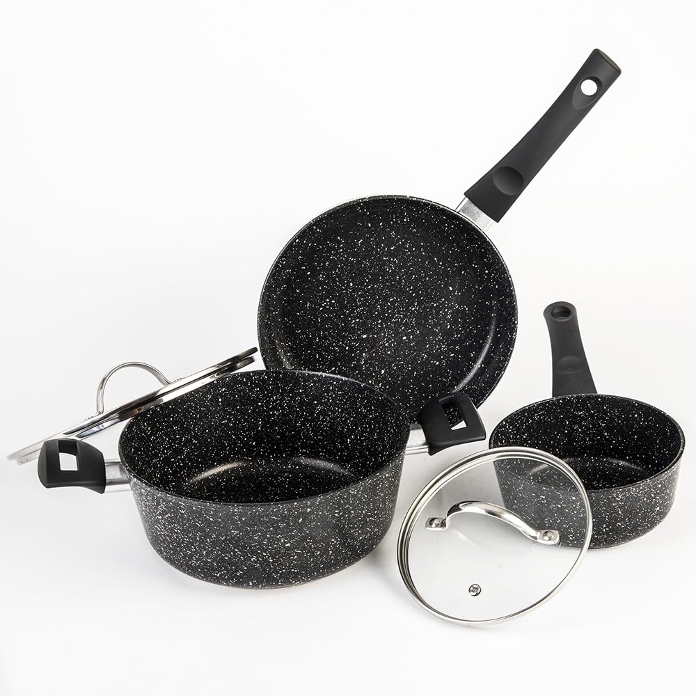 Cinsa Bateria de cocina Forta Roca 5 piezas de Aluminio Forjado (Bateria 5 piezas)