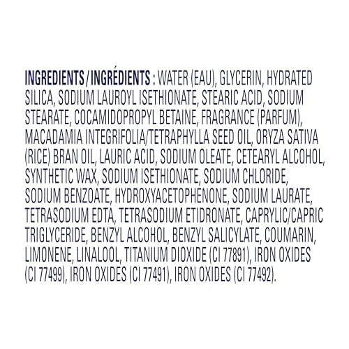 Dove, Exfoliating Body Polish, Macadamia and Rice Milk, Exfoliante Corporal, Macadamia y Leche de Arroz, Piel Suave y Nutrida, Sin Sulfatos, 298 gramos