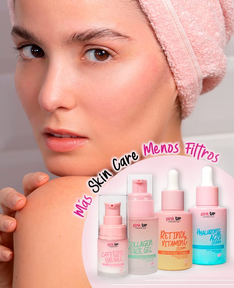 PINK UP | Collagen Face Gel | Colágeno Facial En Gel | Reduce líneas de expresión | Reafirma la piel del rostro | Textura ligera | Para todo tipo de piel | Modelo PKS09