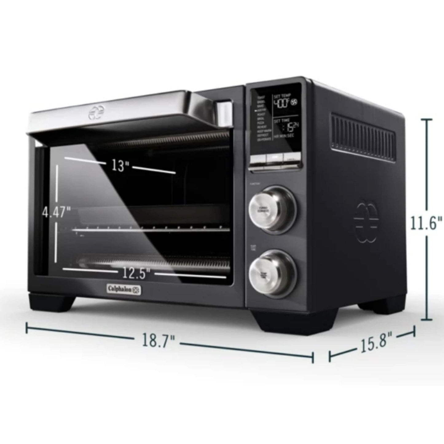 Calphalon - Batidora para horno (acero inoxidable), Horno tostador, Dark Stainless Steel, Una talla, 1