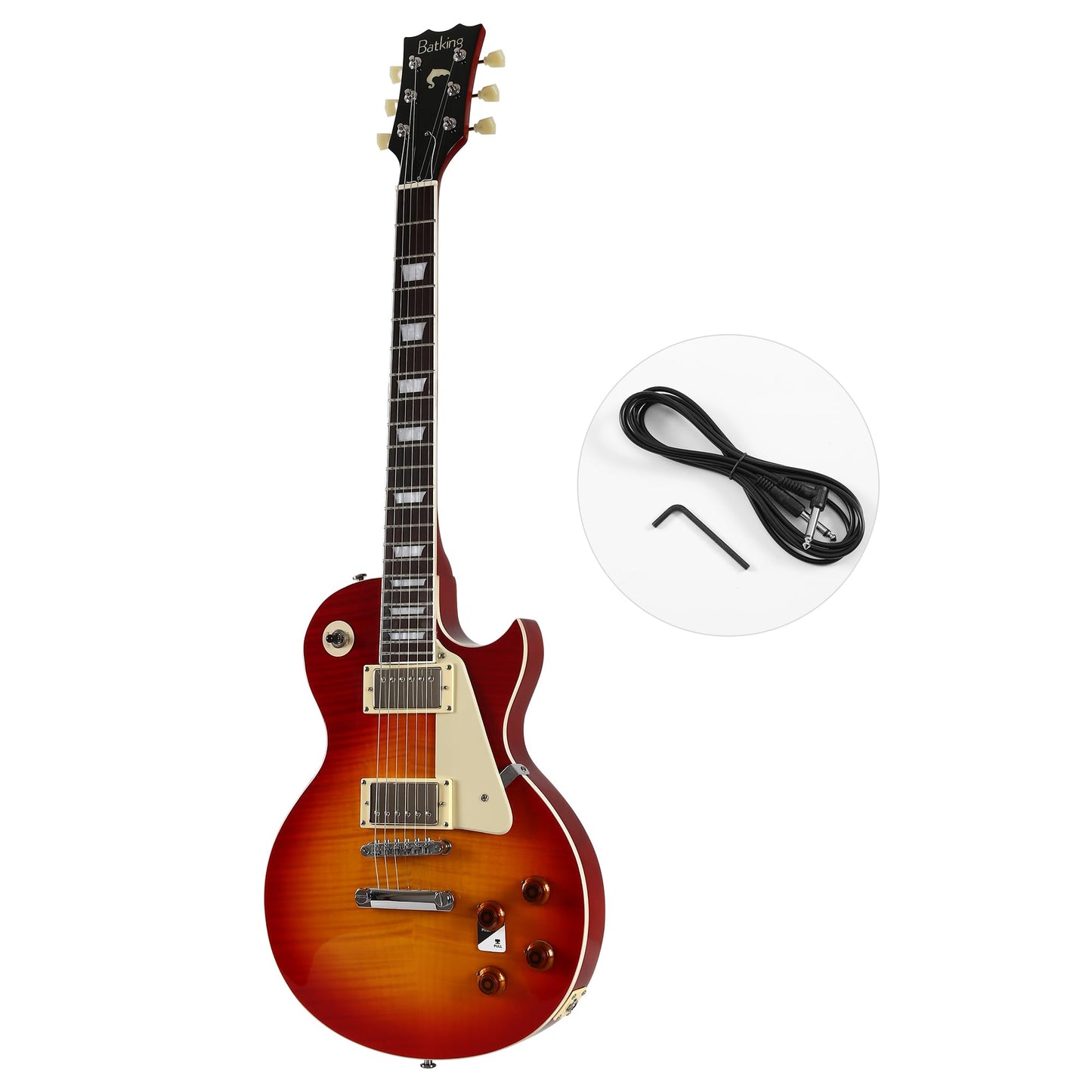 Batking - Guitarra eléctrica estilo LP con pastillas Epi ProBucker