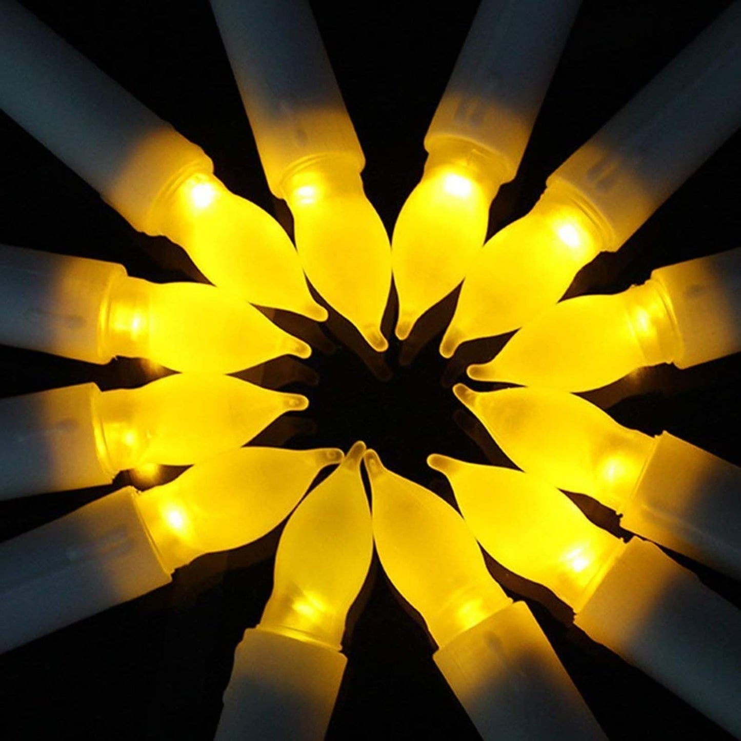 Velas Cónicas LED XUEMUO Blanca sin Llama para Decoración