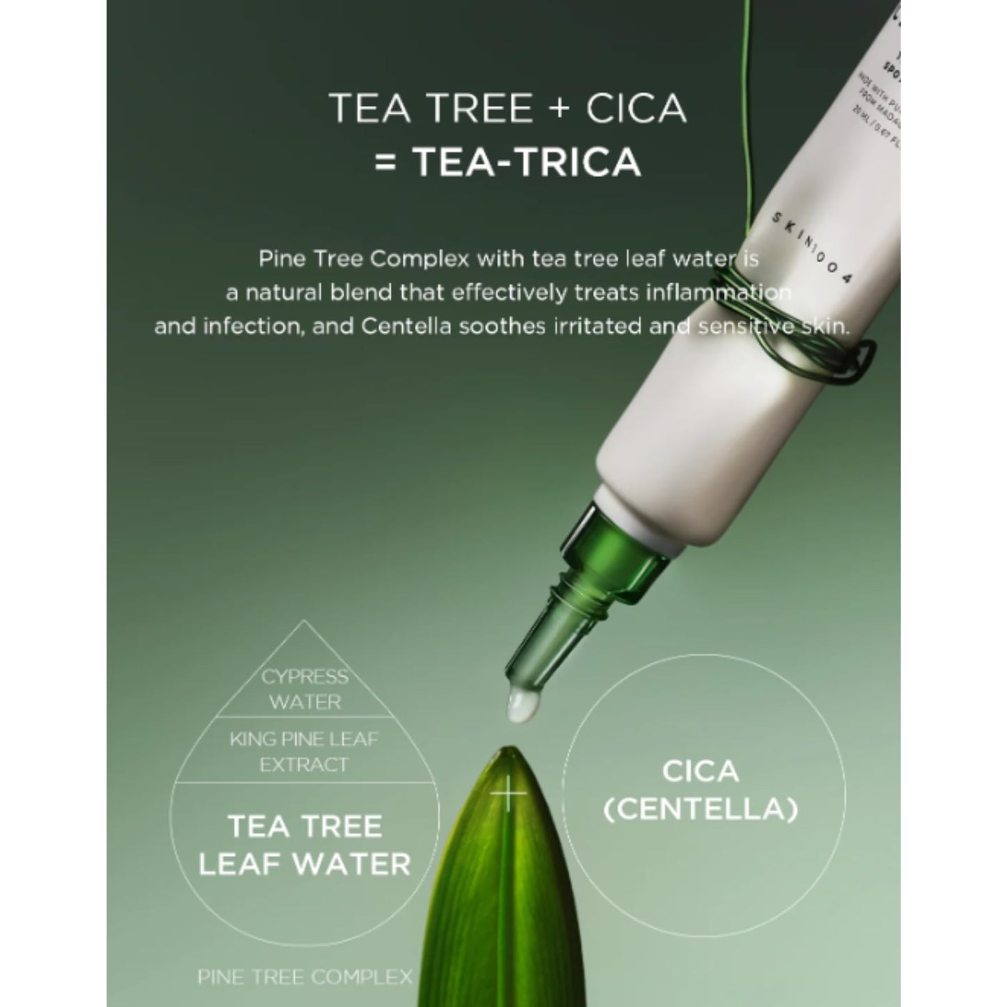 Madagascar Centella Tea-Trica Spot Cream 20ml | Crema facial para manchas con TECA, AHA, BHA, LHA, Calamina y Niacinamida | Antiacné, Exfoliante, Unifica el Tono, Ilumina, Absorbe el exceso de sebo, Para todo tipo de piel