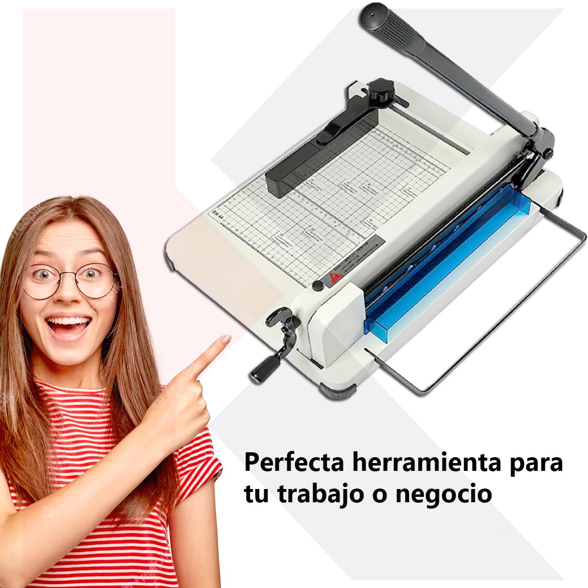 Kishnell | Guillotina Cortadora Industrial 400 Hojas A4 Estructura de Acero Uso Rudo Reforzada