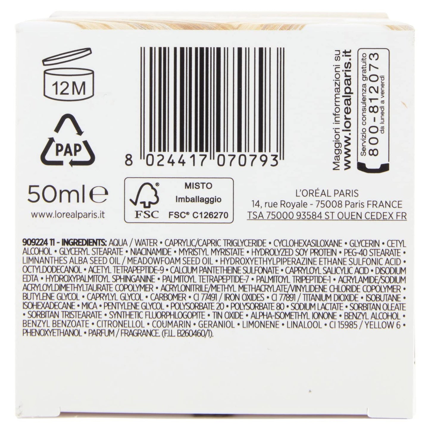 L'Oréal Dermo Expertise Age Perfect giorno 50 ml
