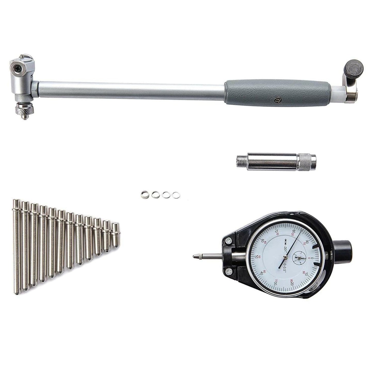 Calibre de calibre de esfera de 2 a 6 pulgadas / 0 pulgadas medidor de medición de cilindro de agujero de motor interior indicador de esfera de micrómetro para kit de herramientas de cilindro de