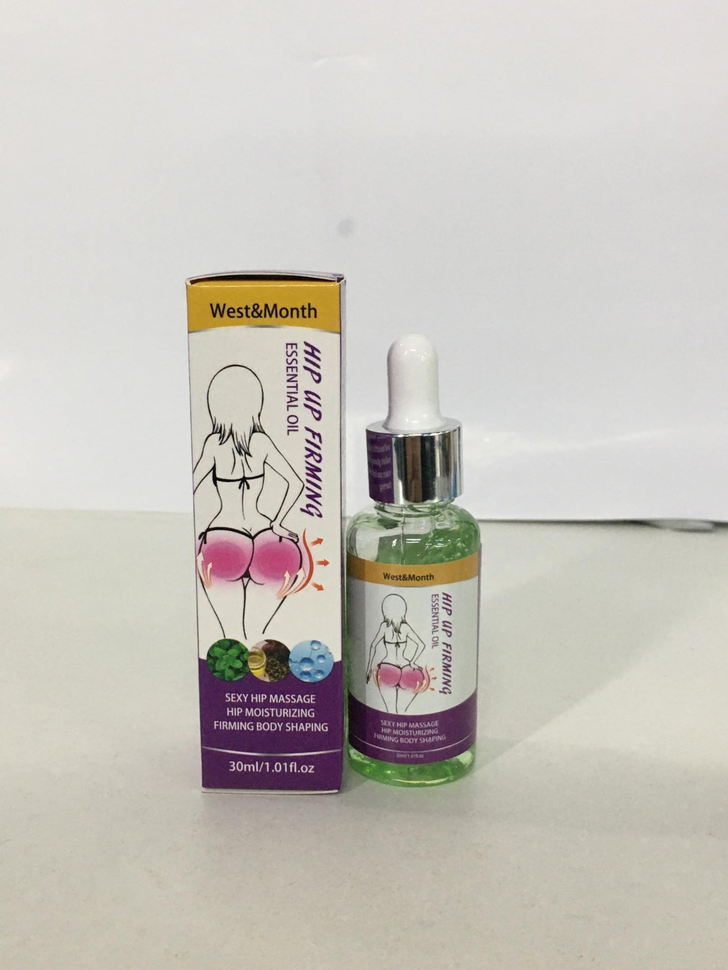 Safudan Hip Plump Up Oil,Firming Body Oil, Natural Herbal Hip Lift Buttock Massage Oil, Butt Firming Enhancement Essential Oil for Women, Firming & Lifting Fast (2 PCS)