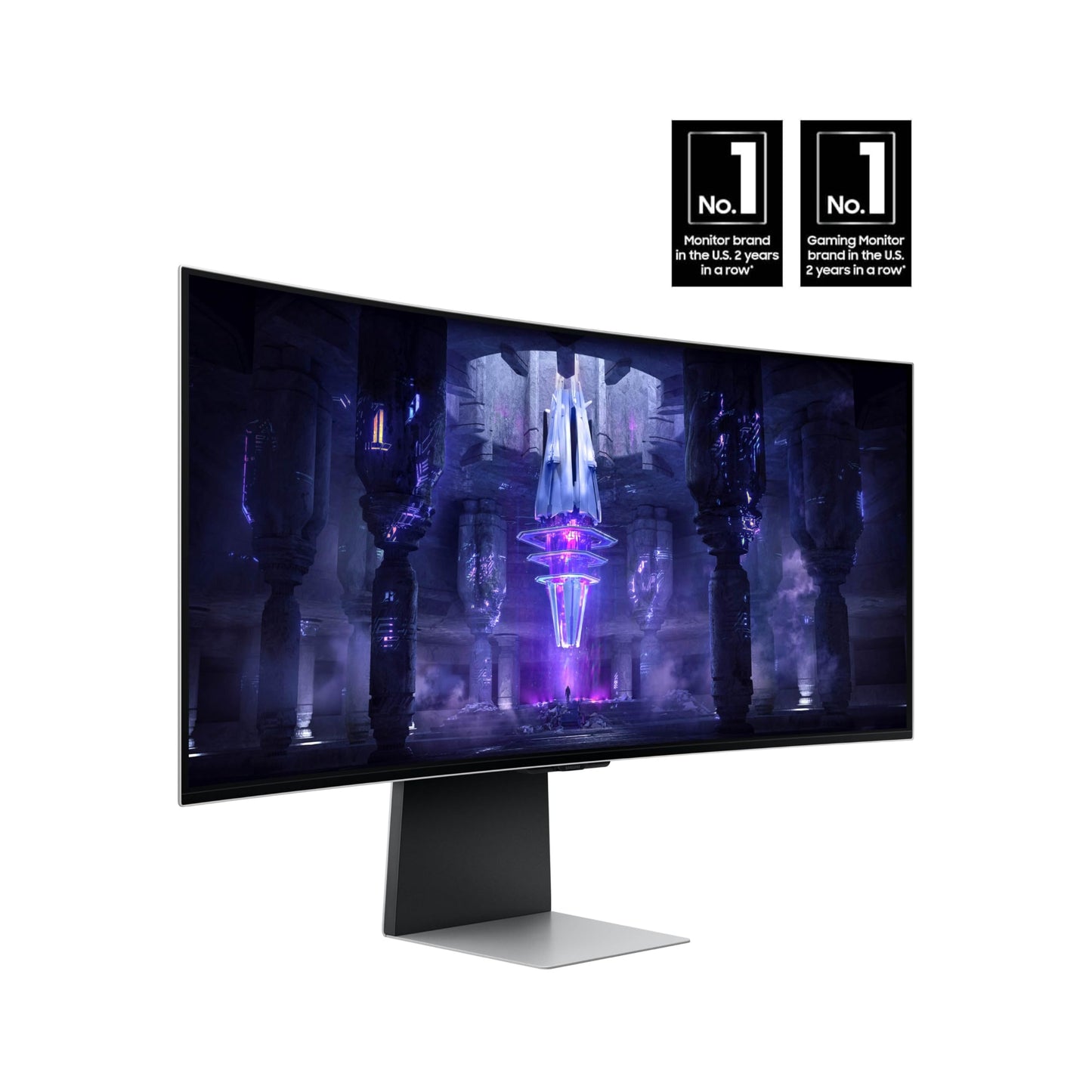 SAMSUNG 34-Inch Odyssey G85SB Series QD-OLED Ultra WQHD Curved Gaming Monitor, 175Hz, 0.03ms, DisplayHDR True Black 400, AMD FreeSync Premium Pro, Advanced Game Streaming, LS34BG850SNXZA, 2023