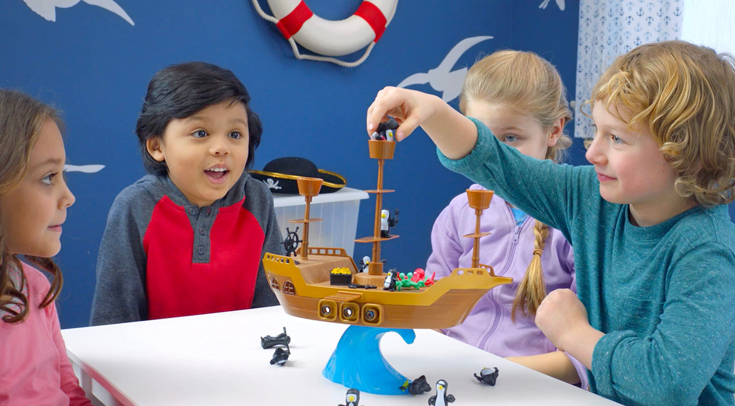 Juego de mesa Don't Rock the Boat - Juegos para niños, juegos familiares para niños y adultos, juegos de mesa para noche familiar, juegos de mesa multijugador, construye coordinación de manos y ojos,