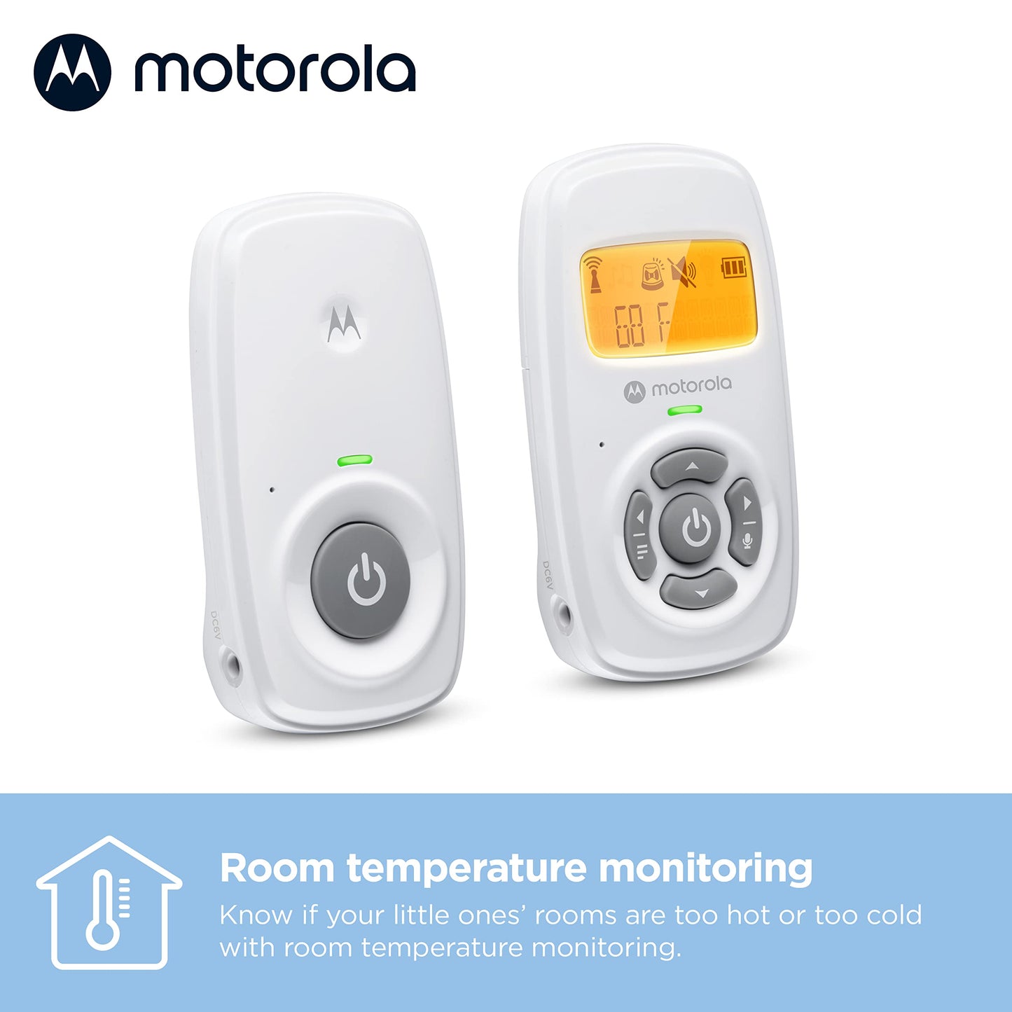 Baby Monitor Motorola de audio para bebé con tecnología DECT que no interfiere con la frecuencia Wi Fi