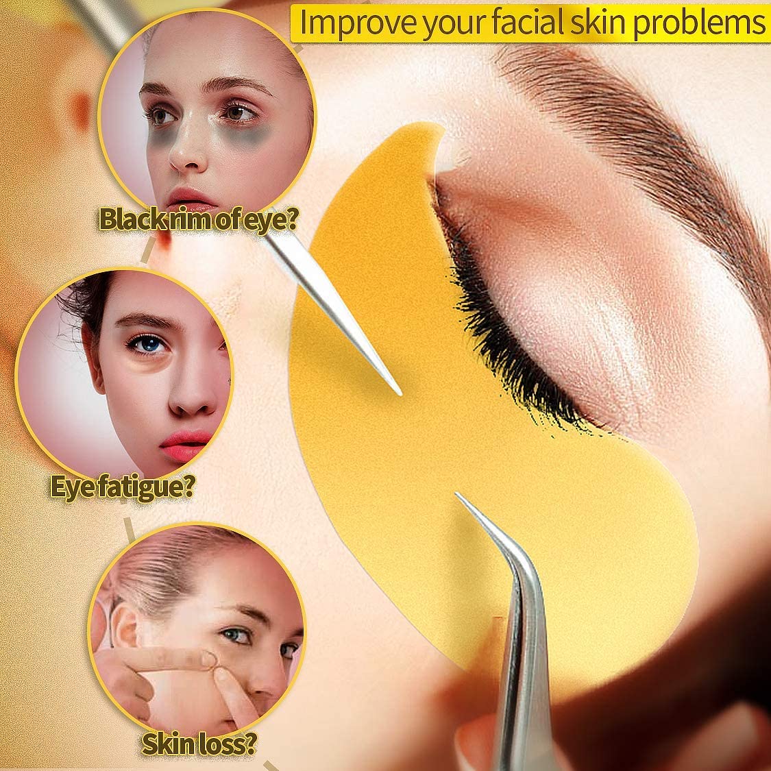 Parches ojeras 24k de COLÁGENO Hidratantes Antiarrugas | 60 pzs