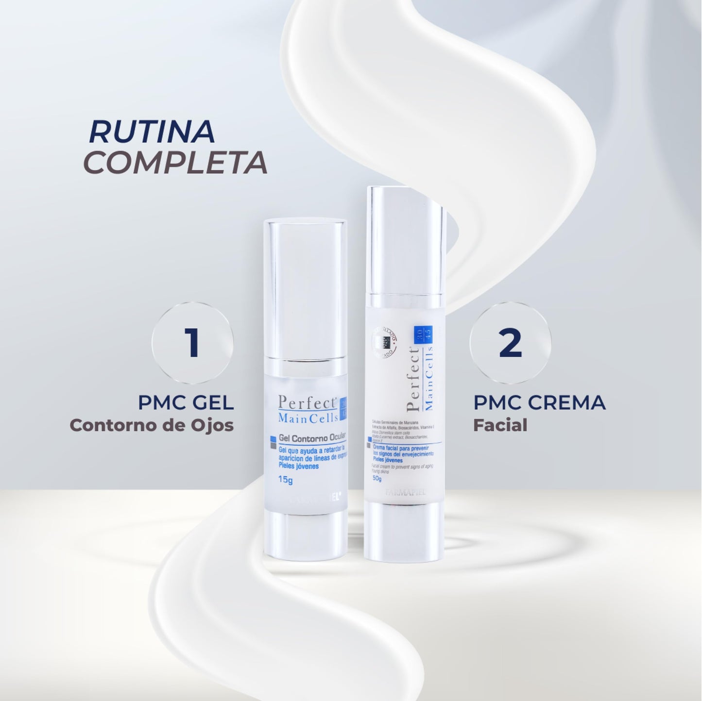 PMC - Crema Facial Antiedad de Células Inteligentes para Pieles Jóvenes de 30 a 45 Años I Indicado para Adultos Jóvenes I Tratamieno Antiarrugas y Antioxidante I Humecta, Suaviza y Repara la Piel | 50g