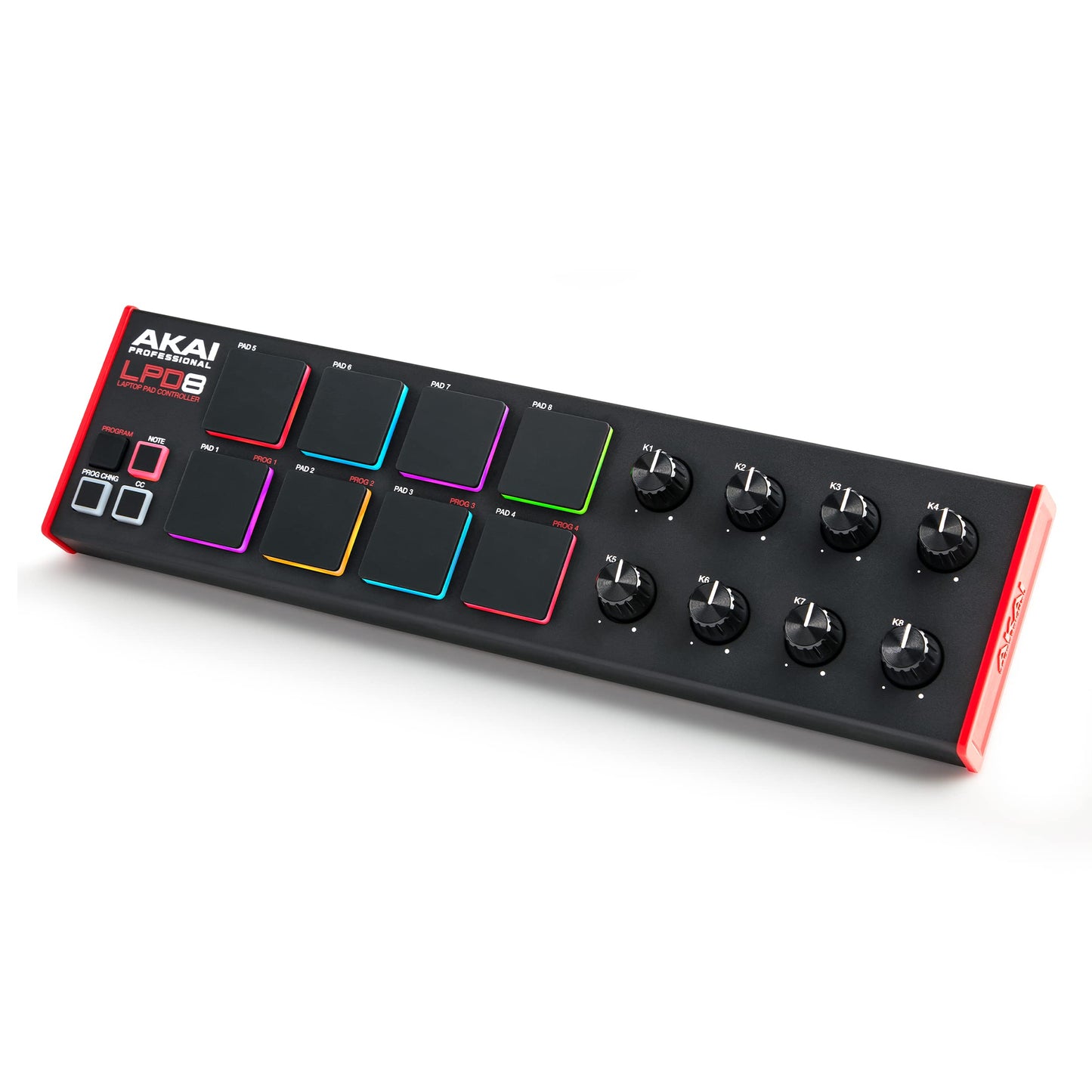 AKAI Professional LPD8 - Controlador MIDI USB con 8 drum pads MPC sensibles para Mac y PC, 8 perillas asignables y software de producción musical