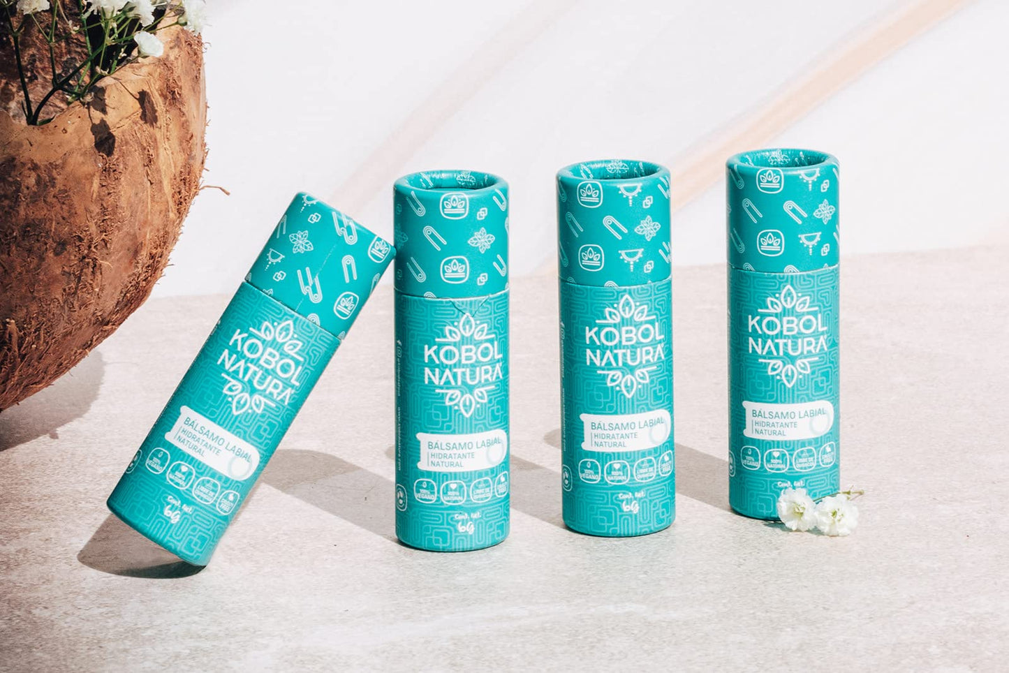 KOBOL | Bálsamo Labial Menta Natural Vegano Push Up Hidratación Natural