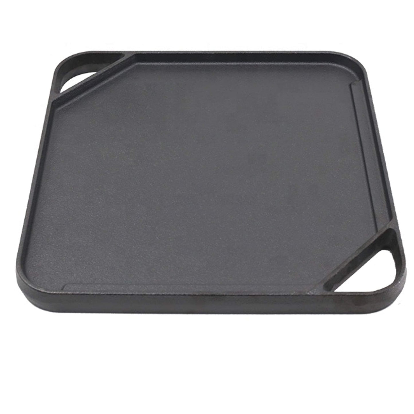 Bruntmor Sartén cuadrada de hierro fundido 2 en 1 con sartén reversible para estufa, sartén multicocción de 10 x 10 pulgadas, utensilios de cocina antiadherentes para camping