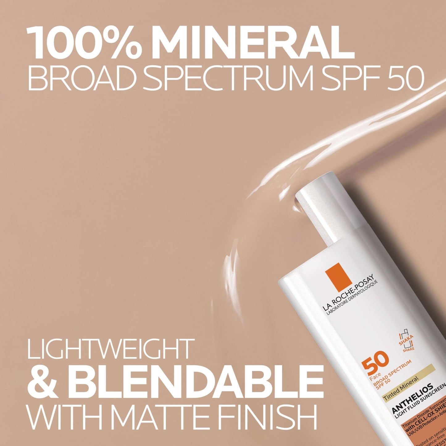 La Roche-Posay Anthelios Tinted Mineral Sunscreen Ultra-Light SPF 50, 1.7 Fl. Oz.