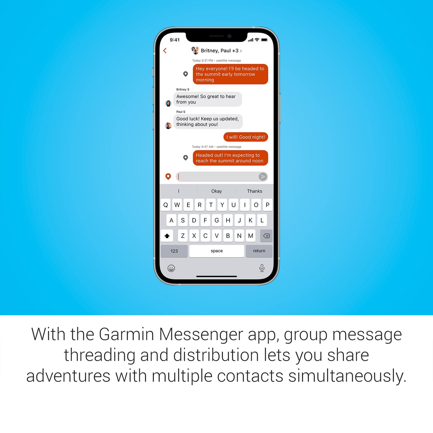 Garmin inReach® Messenger Comunicador satelital portátil, mensajería bidireccional Global