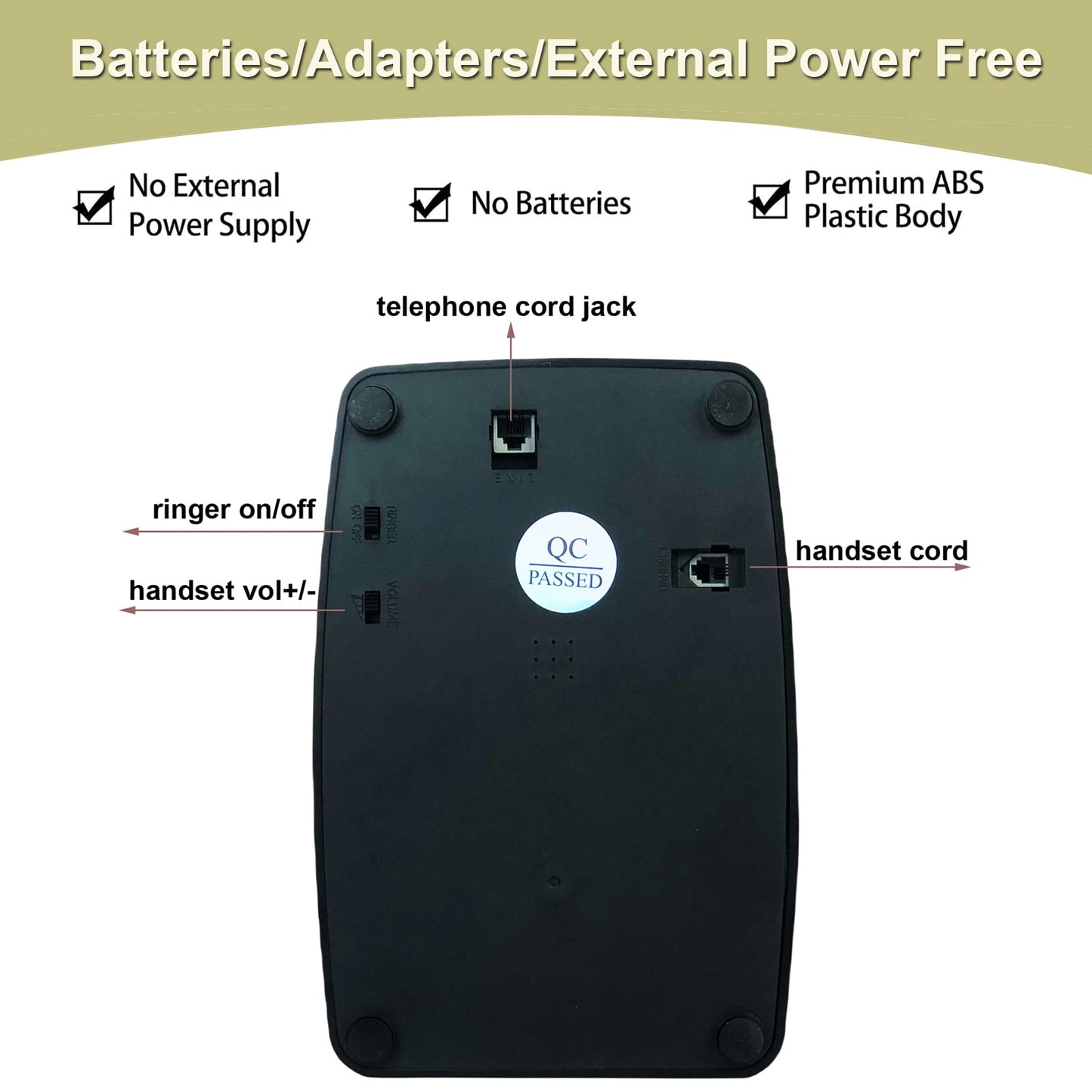 Benotek - Teléfono de línea fija negro, teléfono de escritorio con esfera giratoria de los años 80, teléfono retro de estilo antiguo clásico para hogar, oficina, escuela, hotel