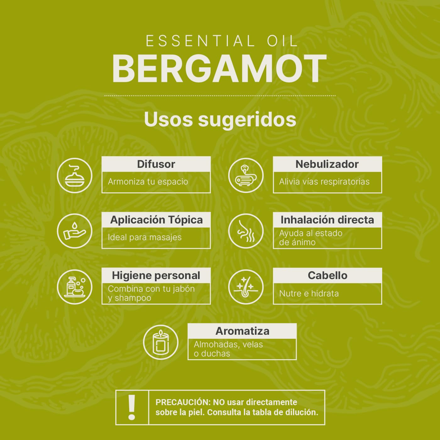 Aceite Esencial B Life Bergamota Ingredientes Puros y Naturales 50 ml