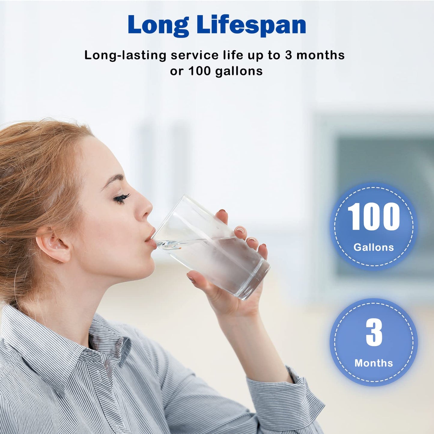 Fil-Fresh - Paquete de 6 filtros de agua de repuesto para pur, pur plus, sistema de filtración de agua, certificado NSF, reemplazo de filtro de agua de montaje de llave de núcleo mineral