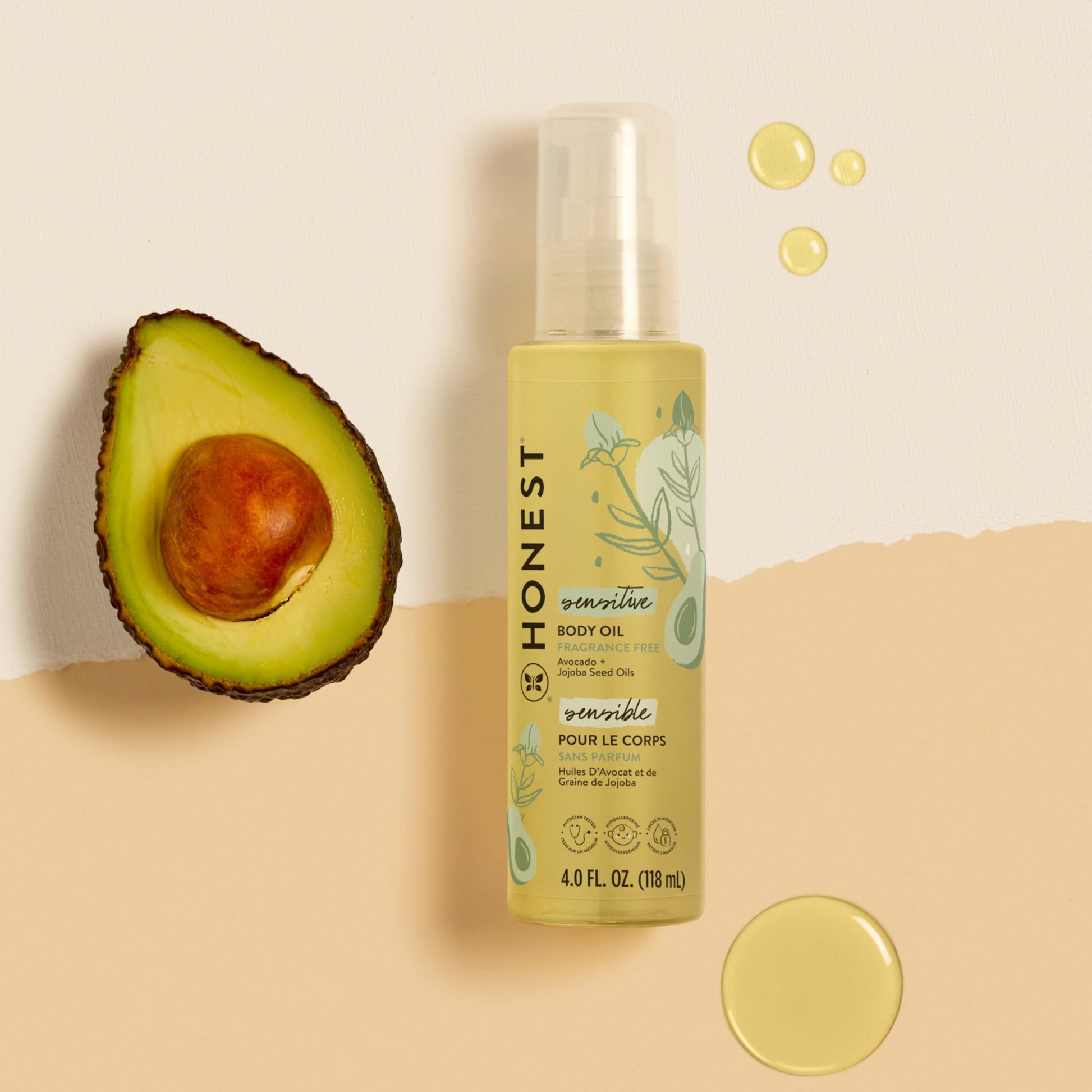 Aceite Corporal Orgánico Honest 4 Onzas