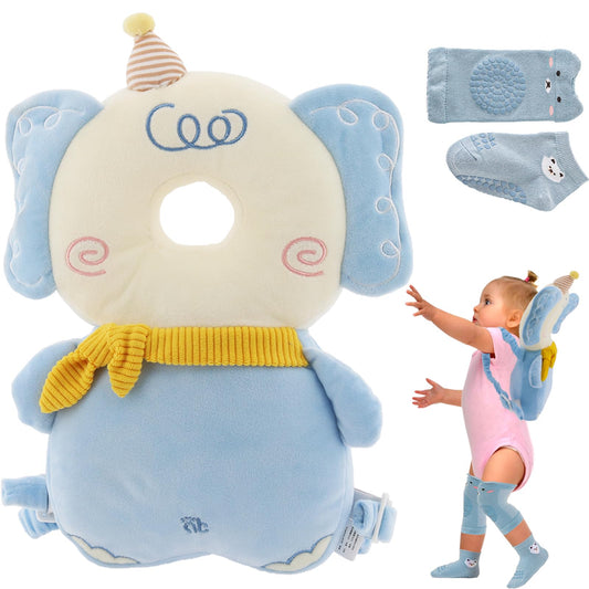 Mochila Protectora Ajustable con Calcetines Antideslizantes y Rodilleras Alta Elasticidad para Bebés de 0 a 3 Años