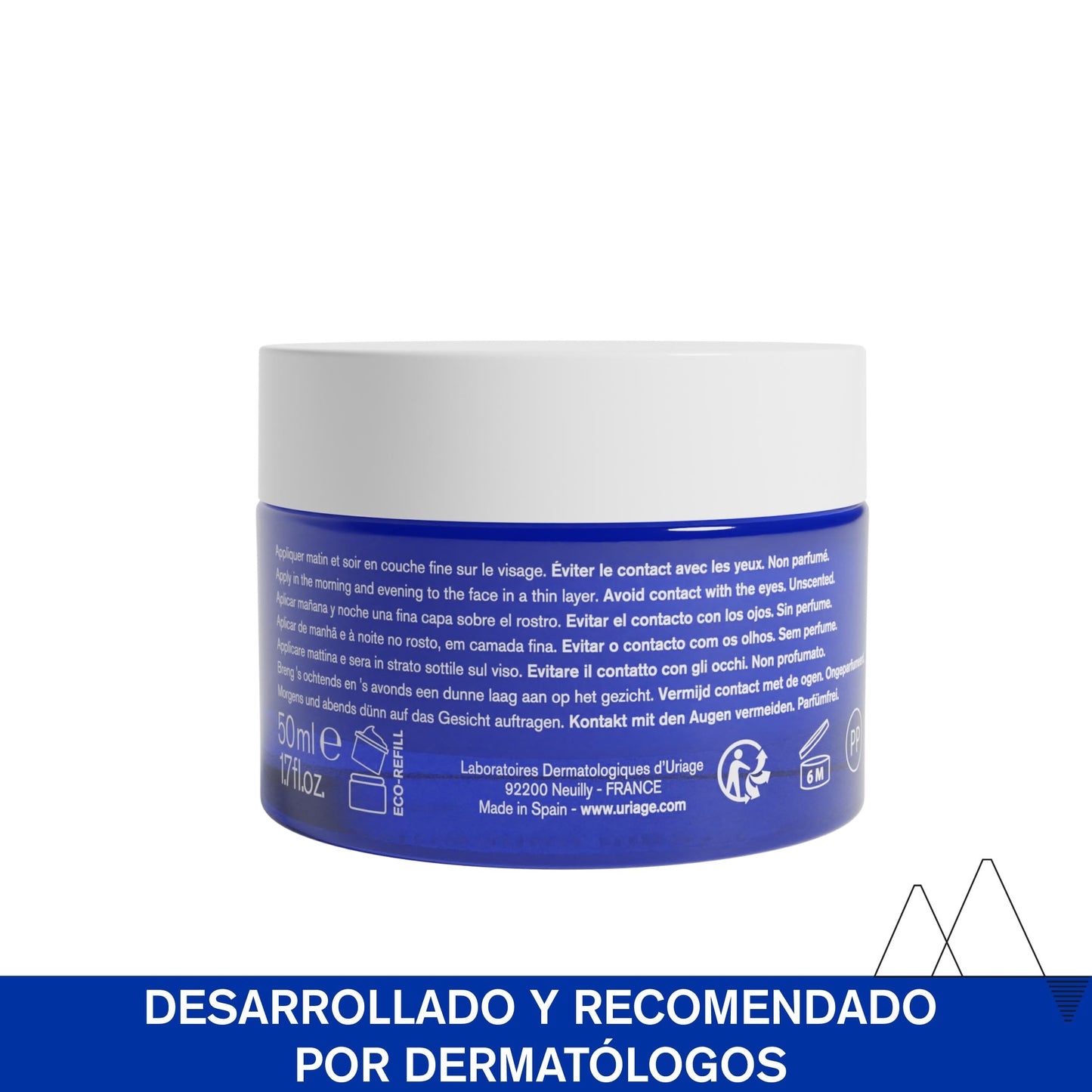 Uriage Cica-Daily Crema Reparadora Concentrada 50ml -con Centella Asiática, Ácido Hialurónico y Vitamina B5 - Repara e Hidrata en 1 Aplicación - Sin Perfume - 96% Ingredientes de Origen Natural