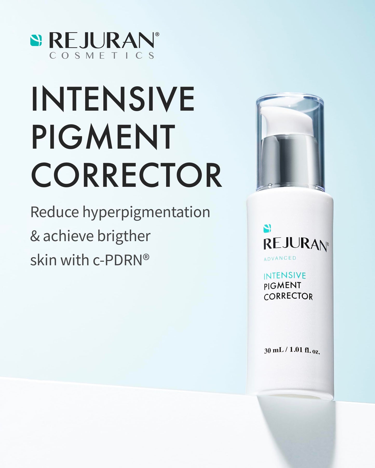 REJURAN ® Advanced Intensive Pigment Corrector, C-Pdrn® - Suero Facial Para Manchas Oscuras, Pigmentación Y Tono De Piel Desigual, Clínicamente Desarrollado (1.01 Fl Oz)