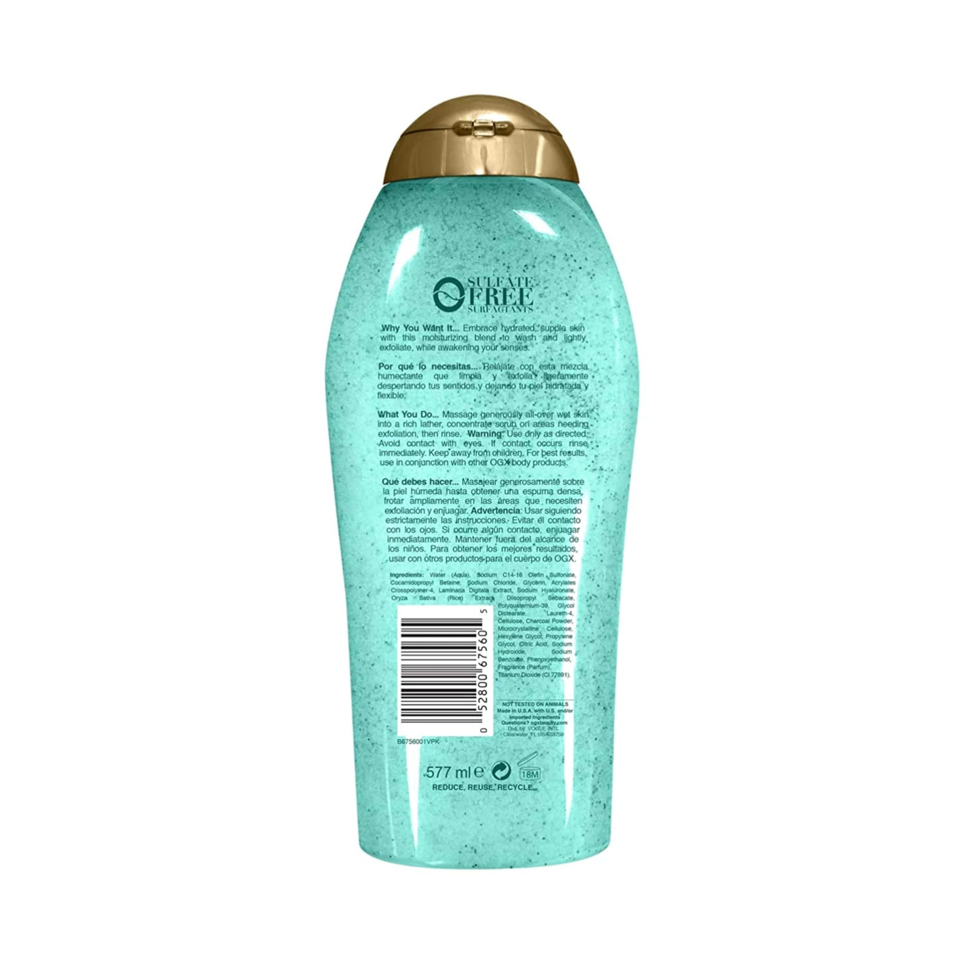 OGX, Body Wash Alga Marina y Ácido Hialurónico, 577 ml