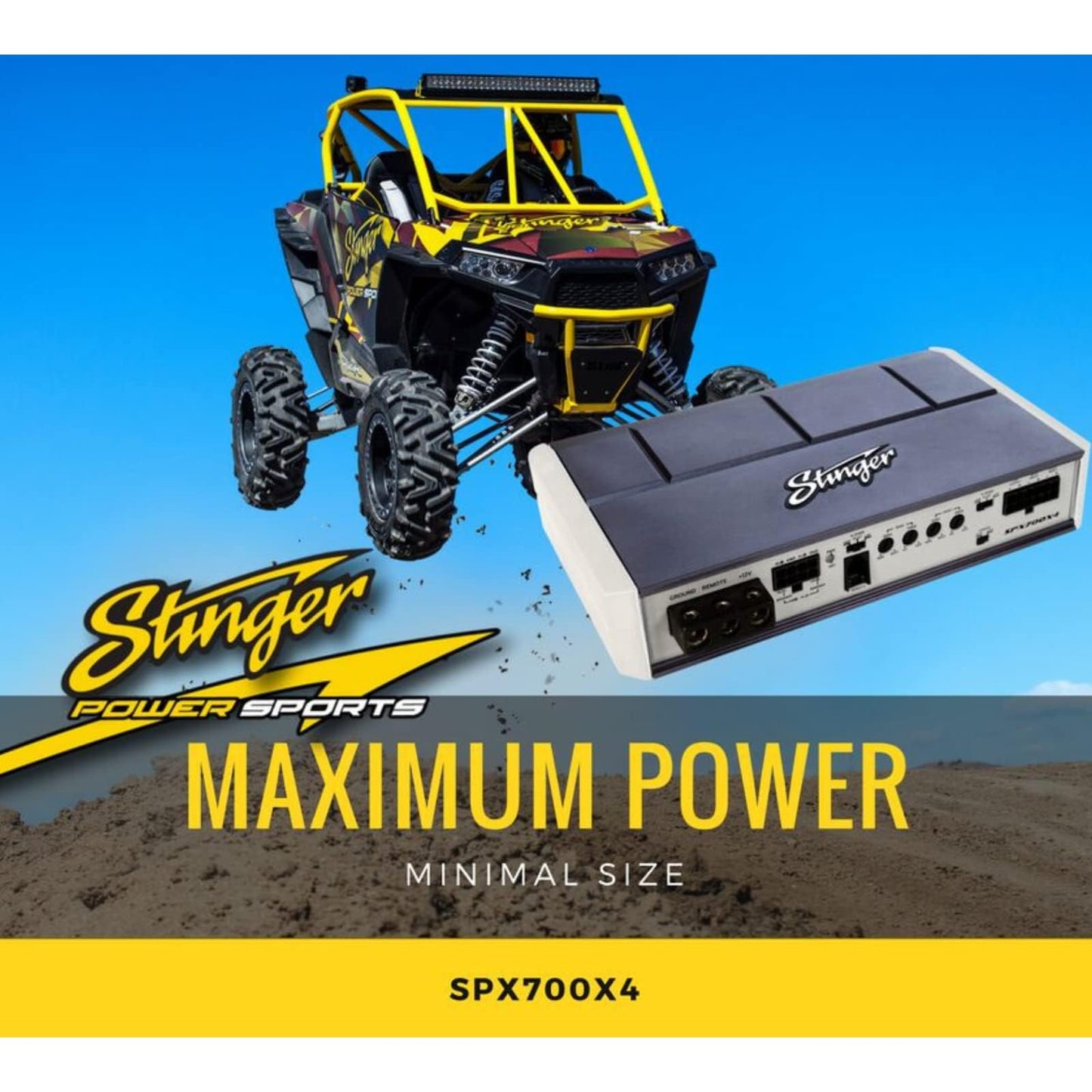 Stinger SPX700X4 Micro 4 Channel 700 watt PowerSports Amplifier