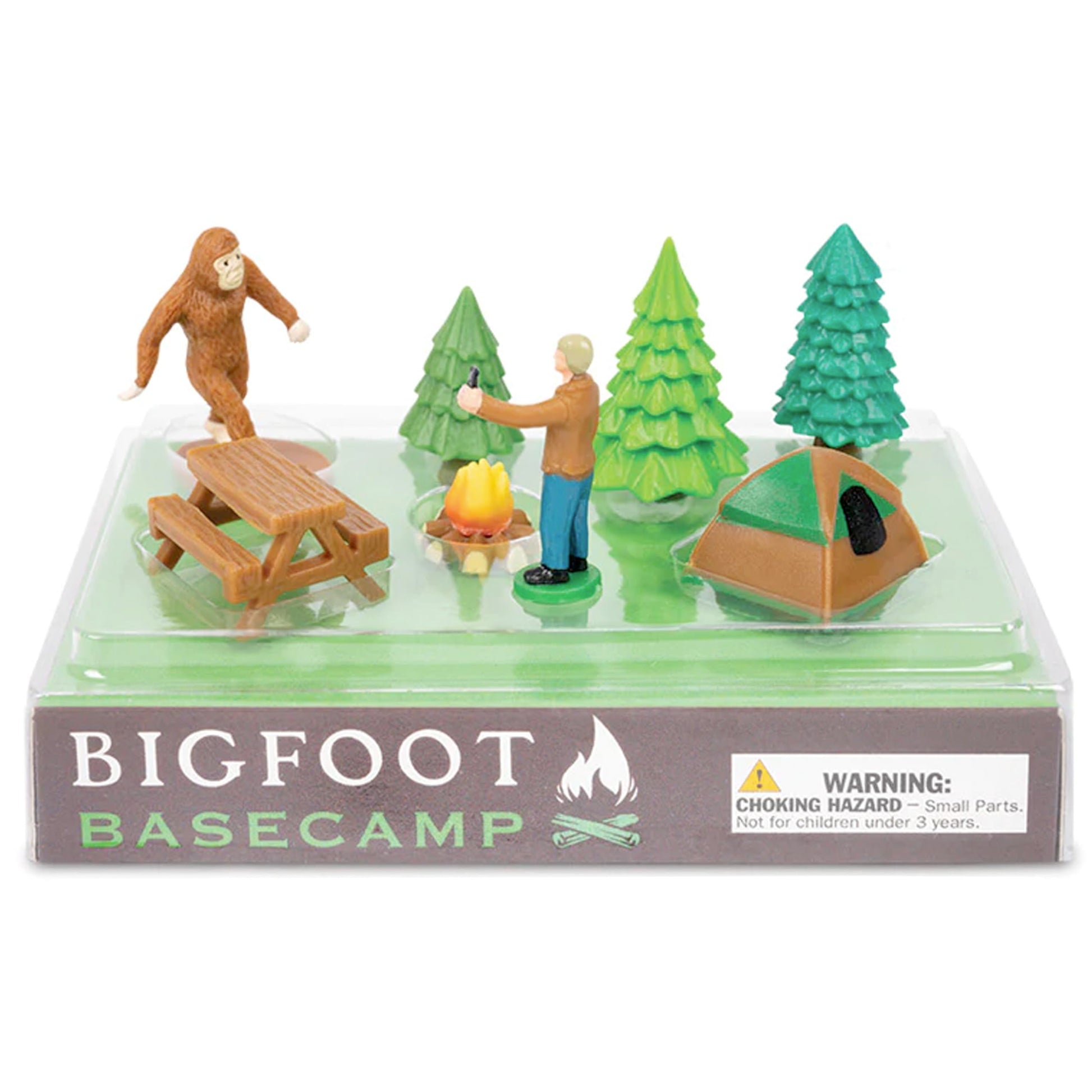 Mini Juego de Figuras Accoutrements Archie McPhee Bigfoot Basecamp Micro-Cryptozoology Novedad
