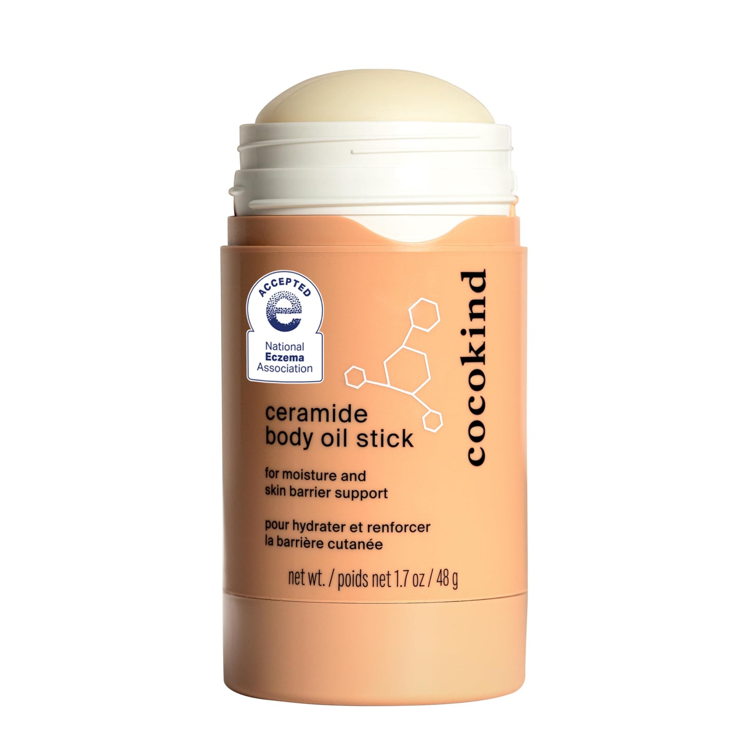 Cocokind- Aceite corporal en barra con ceramidas, humectante que no ensucia, para todo tipo de pieles, incluidas las sensibles, fragancia F