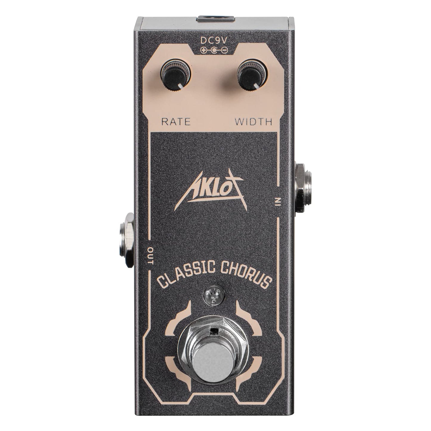 AKLOT - Pedal clásico de coro, pedal de efectos de guitarra eléctrica mini tipo único DC 9V True Bypass